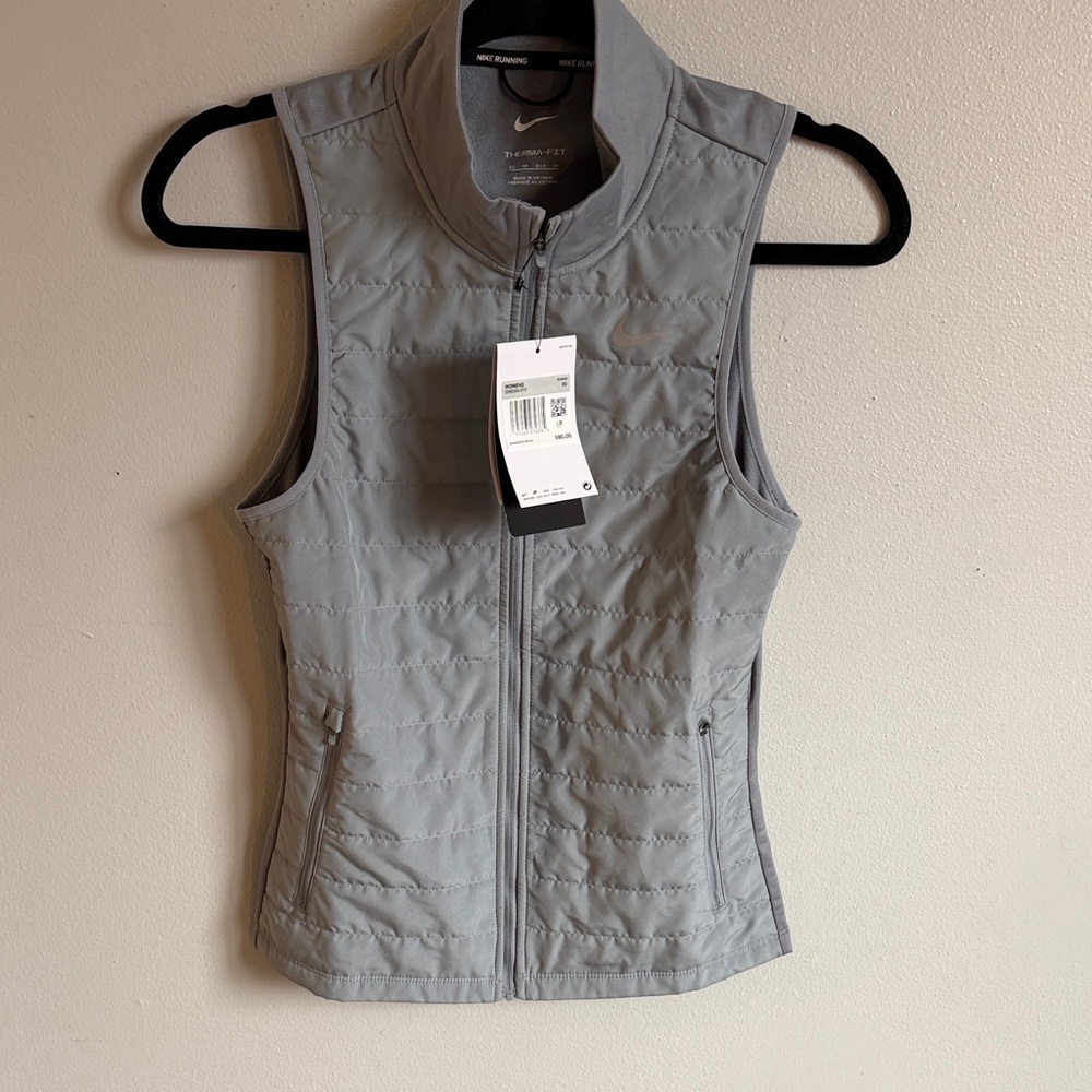 Nike Women's Light Gray XS  Padded Running Vest NWT